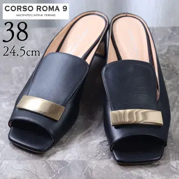 [컨디션 최상] CORSO ROMA 9 코르소 로마 24.5 오픈토 블랙