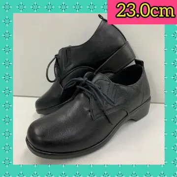[ 23.0cm ] 새상품 여성용 퓨어한 레이스업 슈즈 블랙