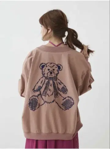 merryjenny teddy 자수 블루종