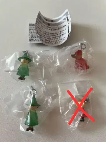 무민 메지루시 액세서리 4개 세트