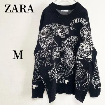 자라 ZARA 스웨터 니트 캐주얼 호랑이 애니멀 빈티지 코디