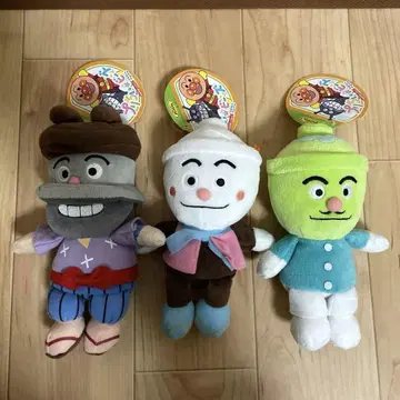 호빵맨 프리치이 콩 봉제 인형 3개 세트