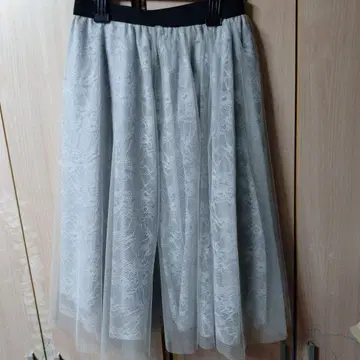 새상품 저스길리티 허리밴딩 그레이 레이스 꽃무늬 size 2