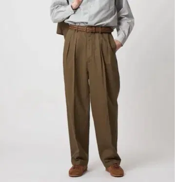 <Steven Alan> 슬랙스 코튼 린넨 투 플리츠 트라우저