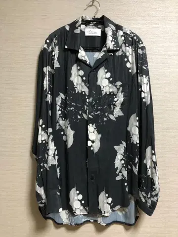 Azuma. 22AW 오베이션 오픈 카라 셔츠 블랙