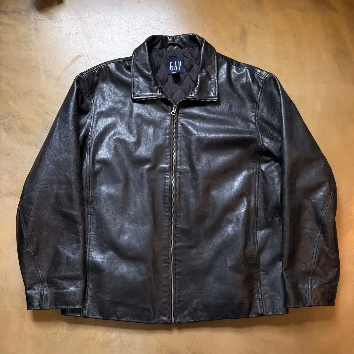 Old Gap Single Rider Black Leather Jacket #올드갭,#갭레더