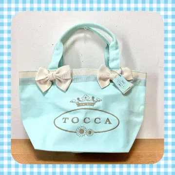 [ 미사용 새상품 ] TOCCA 민트 그린 토트백 토카 리본