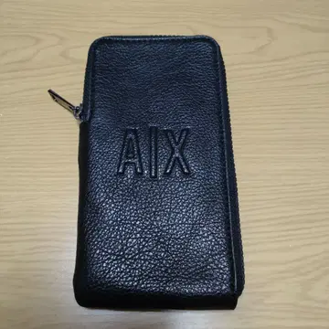 AIX 블랙 가죽 잡화 카드 스마트폰 케이스