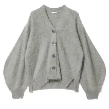 ESTNATION 퍼 캐시미어 100% 가디건 그레이