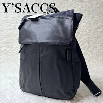 미사용 이자크 Y'SACCS 나일론 소가죽 콤비 백팩
