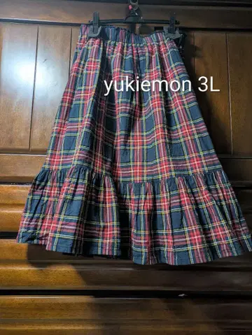 yukiemon 3L 트레디셔널 턱 스커트 네이비 yukiemon 3L