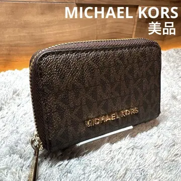 새상품급 MICHAEL KORS 카드 케이스 코인 케이스 시그니처