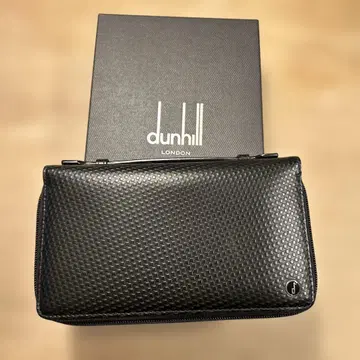 dunhill 블랙 가죽 클러치백