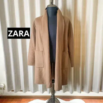 새상품급 도서 금일 발송 ZARA! 브라운 울 오픈 프론트 코트