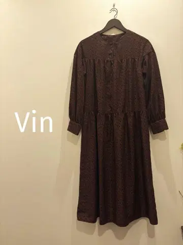 Vin 야마다 플라워 프린트 티어드 원피스 긴팔