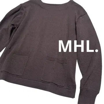 MHL. 마가렛호웰 심플 코튼 니트 브라운 M