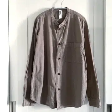[ 컨디션 최상 ] MHL. 마가렛호웰 밴드 카라 셔츠 베이지 XL