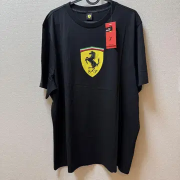 미사용 푸마 PUMA Ferrari 블랙 티셔츠
