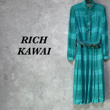 RICH KAWAI 롱 원피스 벨트 에메랄드 그린 M 4477
