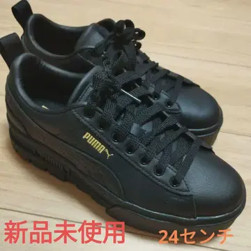 PUMA 스니커즈 통굽 384209 24.0cm 블랙
