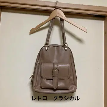 [ 2way 백팩 숄더백 ] 브라운 모카 레트로