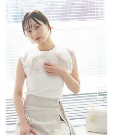 즉시 구매 가능 snidel 리본 슬리브 티셔츠
