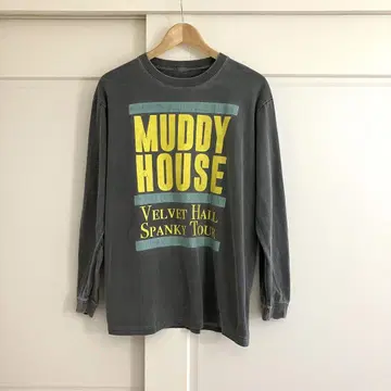 GOOD ROCK SPEED 피그먼트 롱 슬리브 티 페이드 블랙
