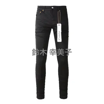 새상품 PURPLE BRAND 슬림핏 데님 팬츠 블랙 29사이즈