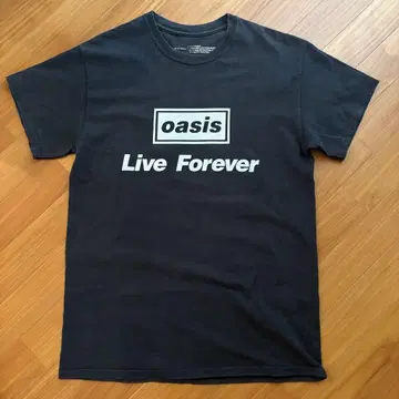 oasis 오아시스 Live Forever 티셔츠 블랙