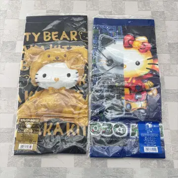 미사용 키티 베어 이야기 로보키티 핸드 타월 세트 산리오 레트로