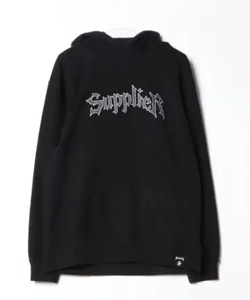 Supplier 후드 부착 후드티 블랙