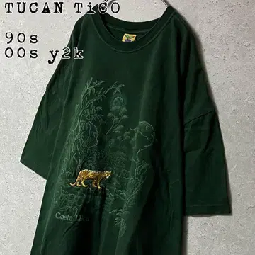 90s00sTUCANTiCO 자수 애니멀 티셔츠
