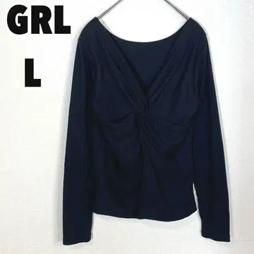 GRL (L) 2Way 트위스트 디자인 리브 골지 상의