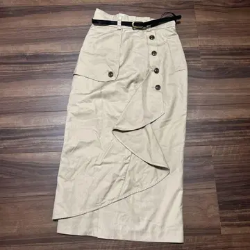 herlipto Belted Wrap-Effect Twill Skirt