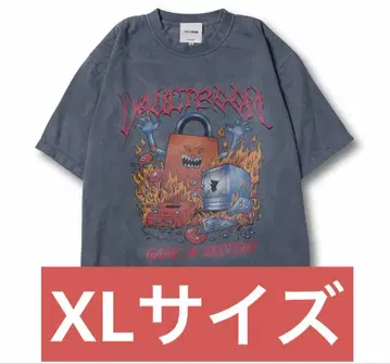 vaultroom GAME AND DESTROY TEE BLUE GRAY