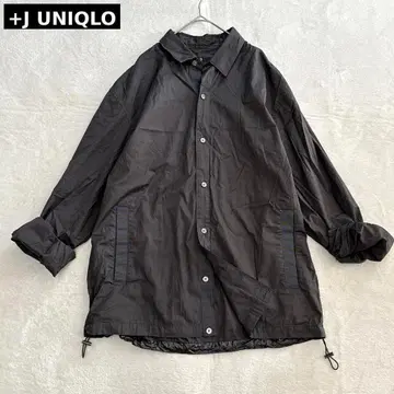 v43 [ +J 유니클로 x 질 샌더 ] 오버 사이즈 셔츠 블루종 블랙