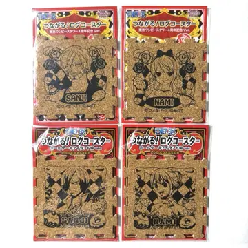 ONE PIECE 상디/나미 이어지는 로그 코스터 4개 세트