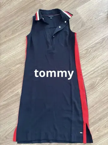 타미힐피거 tommy 네이비 슬리브리스 원피스