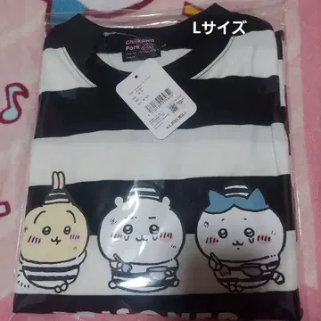 치이카와 파크 T셔츠 프리즌 보더 L