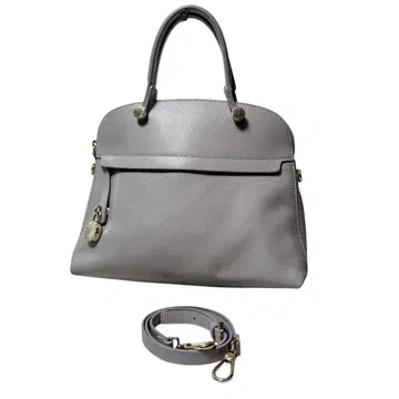 FURLA 훌라 파이퍼 가죽 2WAY 핸드백 그레이지