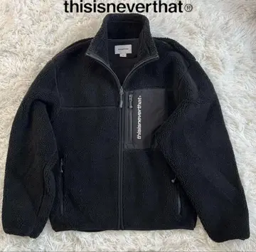 thisisneverthat 블랙 보아 자켓 M
