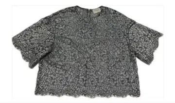 UNITED ARROWS 그레이 레이스 반팔 상의