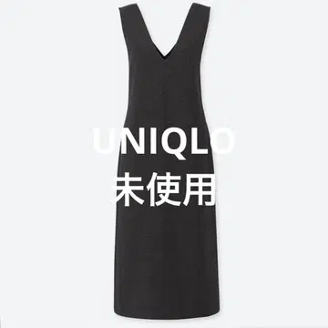 [ 미사용 ] UNIQLO 오버롤 스커트 다크 그레이 M