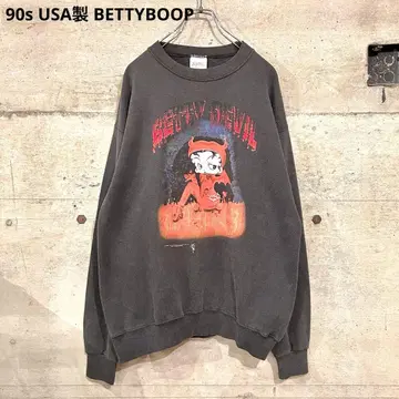 90s USA제 BETTYBOOP 베티 붑 맨투맨 데빌