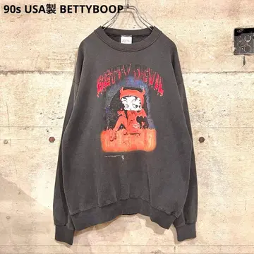 90s USA제 BETTYBOOP 베티 붑 맨투맨 데빌
