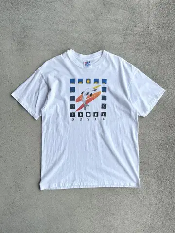 USA 제조 90s Hanes 빈티지 구제 의류 돌고래 T셔츠 데드스탁