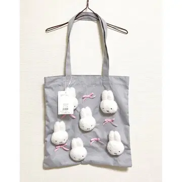 merry jenny 새상품 라벤더 리본 보송보송 miffy 토트