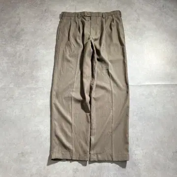 구제 의류 90s 페리 에리스 초와이드 슬랙스 와이드 팬츠 브라운 레이온