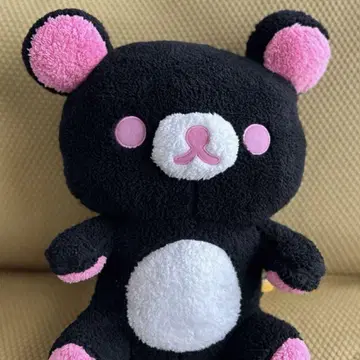 리락쿠마 블랙 컬러 봉제 인형 XL 프리미엄 핑크