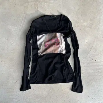 FUGA 롱t long sleeve 블랙 y2k 그런지